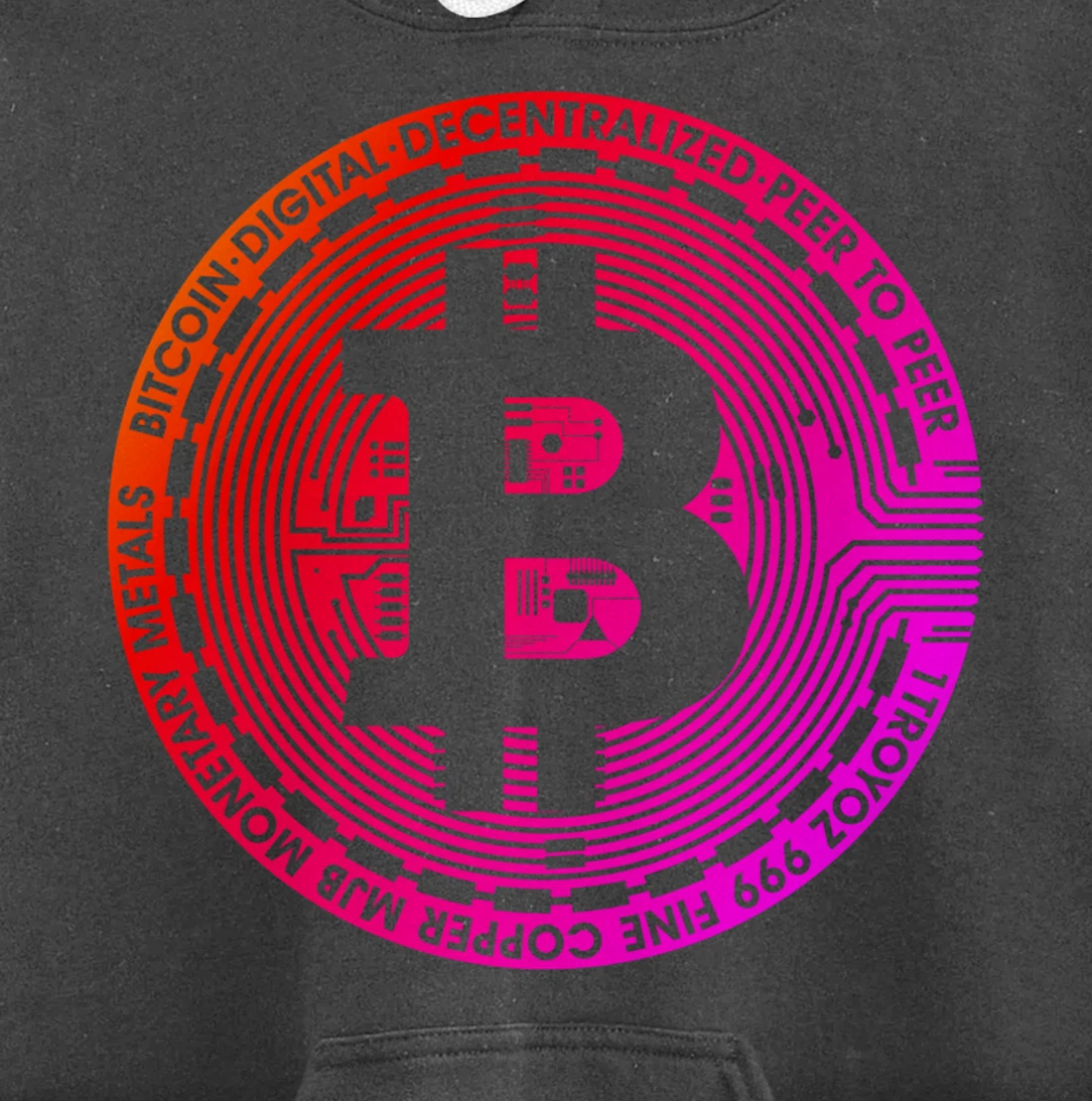 Retro Bitcoin Pullover Hoodie
