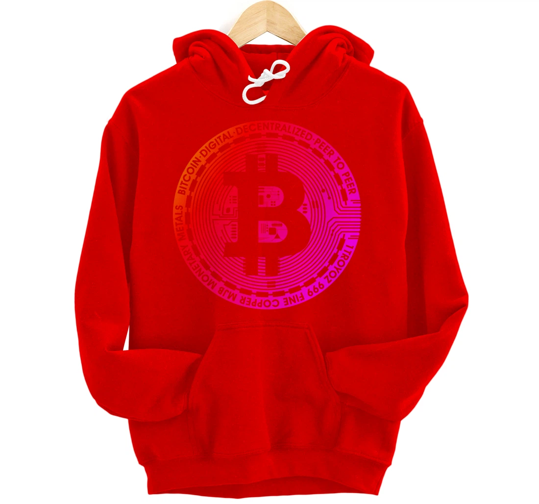 Retro Bitcoin Pullover Hoodie