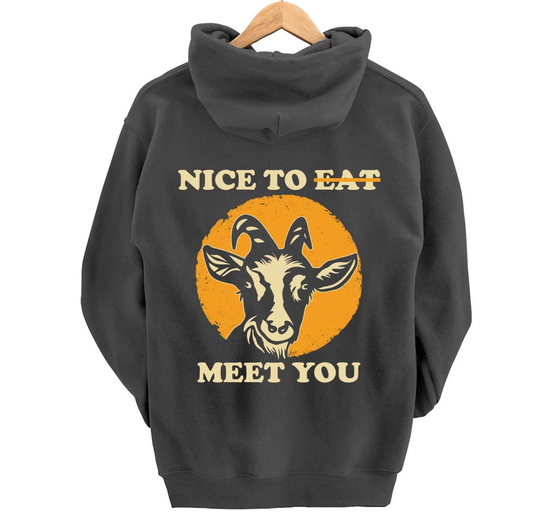 Support Animal Liberation Rights Vegan Activism Goat Art Pullover Hoodie