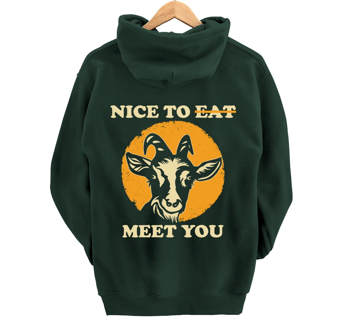 Support Animal Liberation Rights Vegan Activism Goat Art Pullover Hoodie