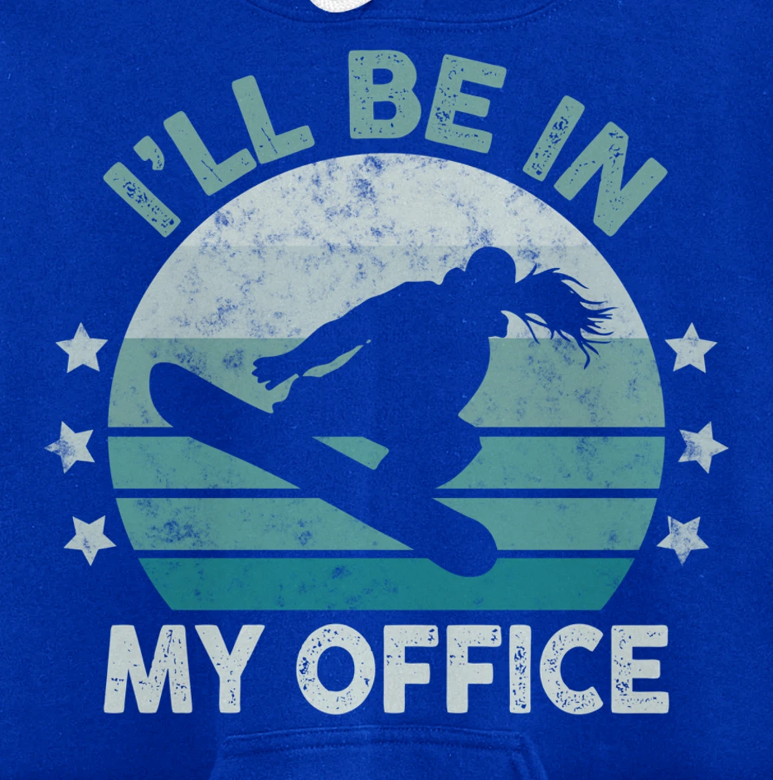 Snowboarding I’ll Be In My Office Winter Ice Sports Retro Pullover Hoodie