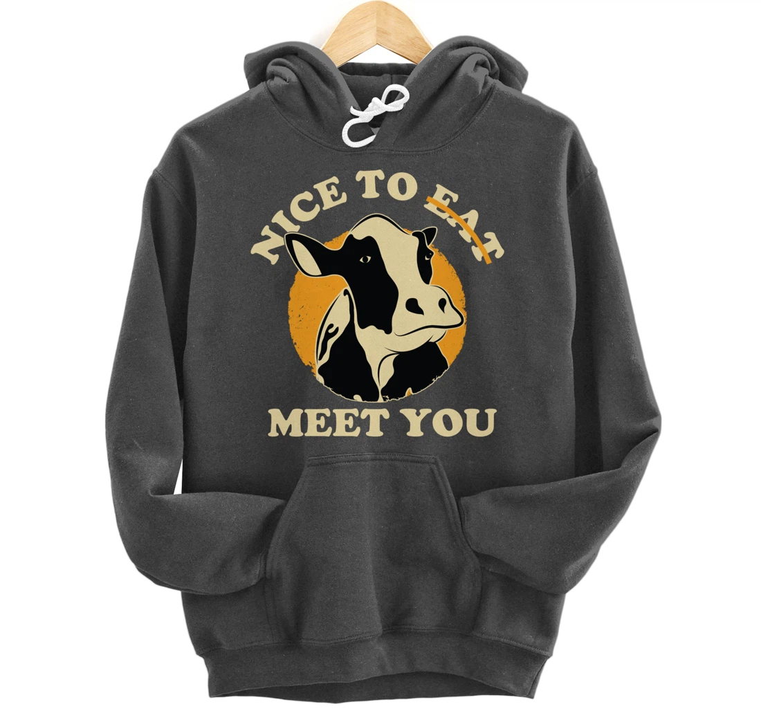 Support Animal Liberation Rights Vegan Activism Cow Graphic Pullover Hoodie