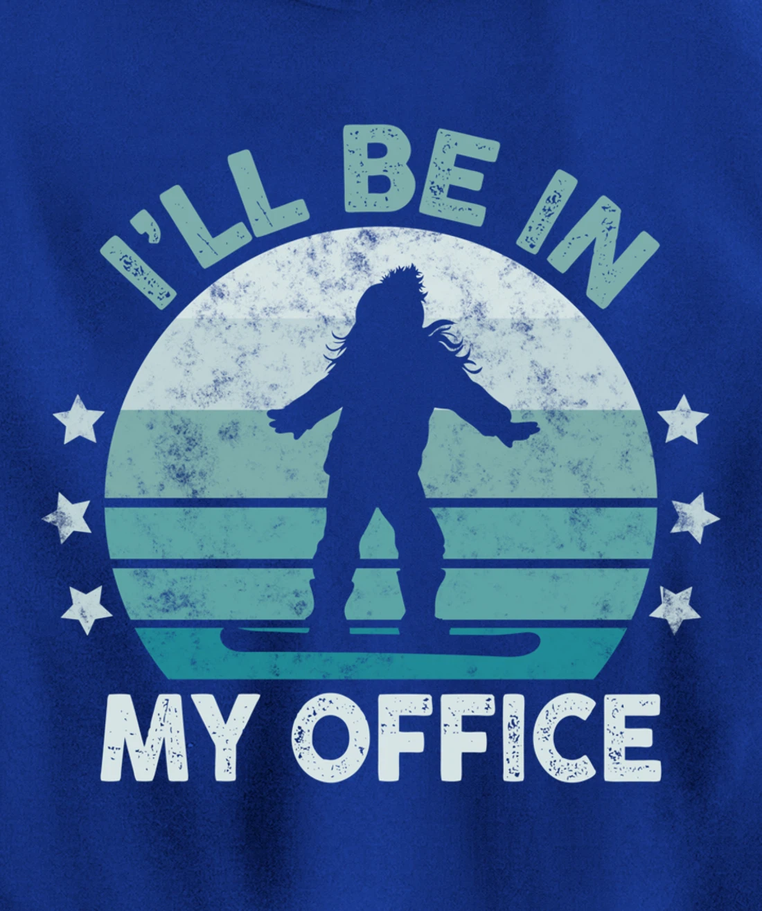 Snowboarding I’ll Be In My Office Winter Ice Sports Retro Pullover Hoodie