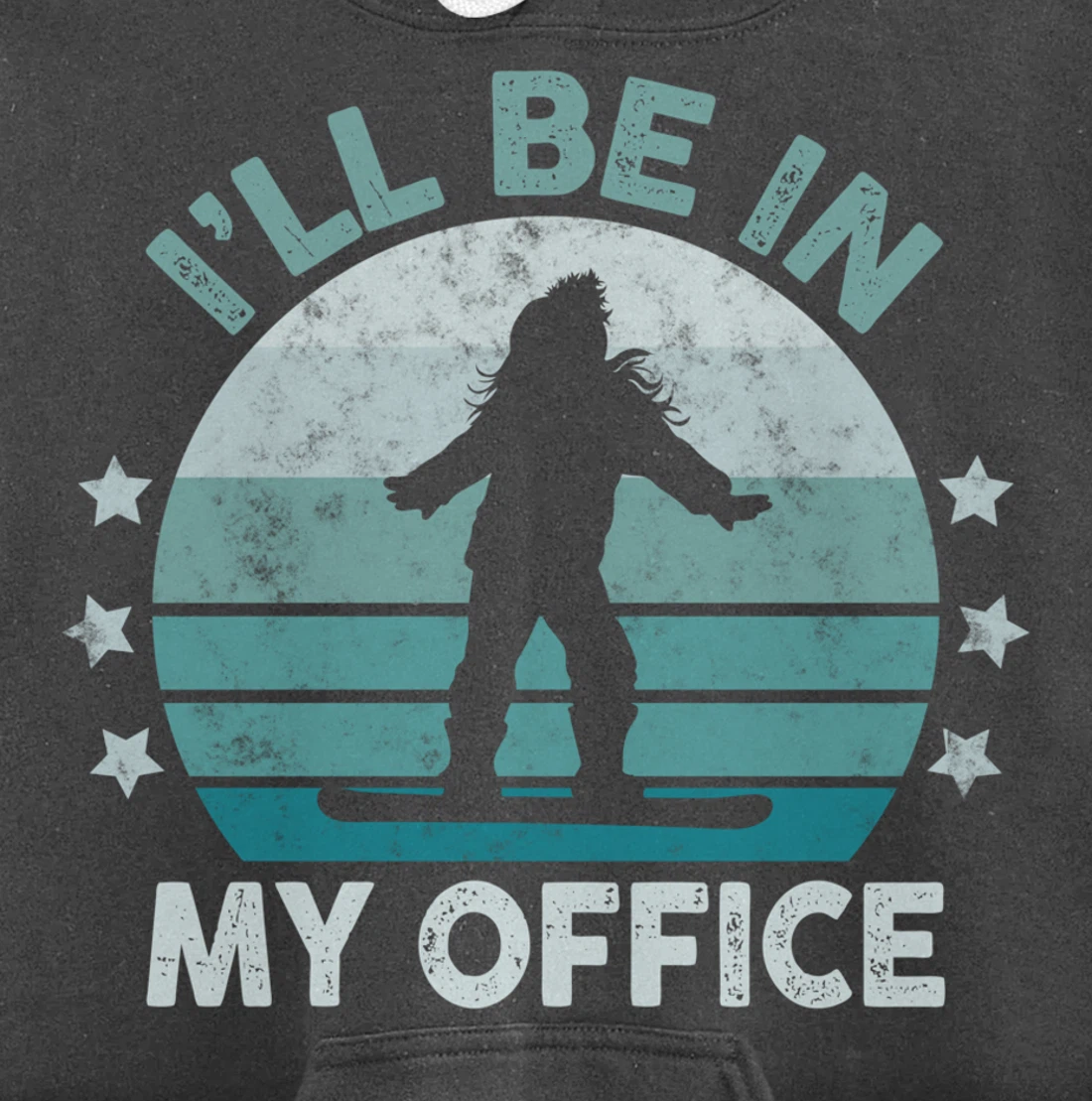 Snowboarding I’ll Be In My Office Winter Ice Sports Retro Pullover Hoodie