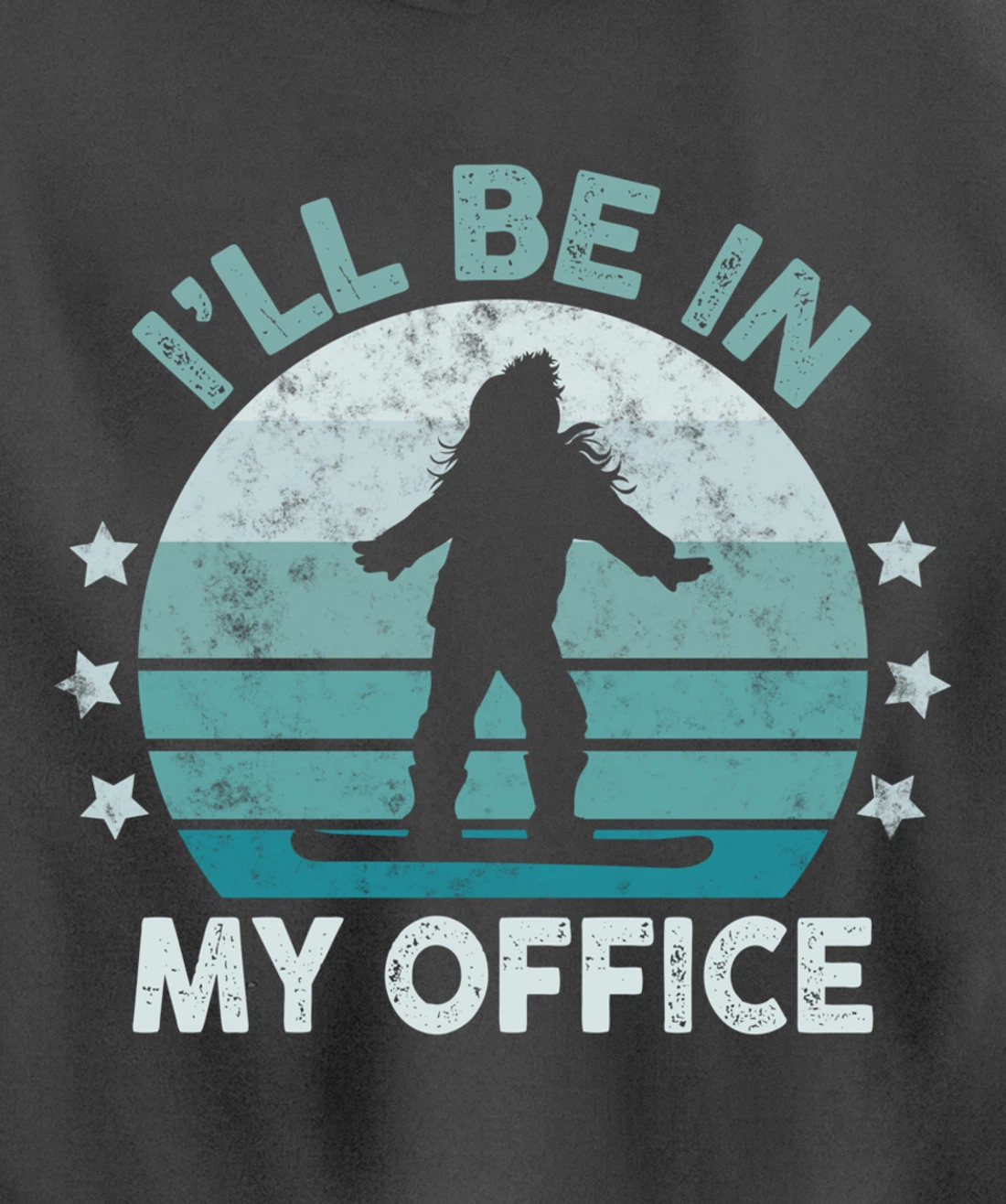 Snowboarding I’ll Be In My Office Winter Ice Sports Retro Pullover Hoodie