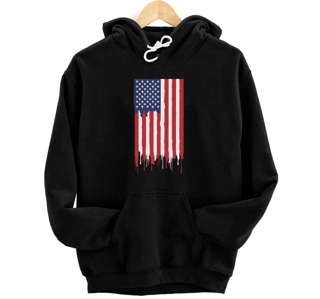 Conservative Anti Liberal US FlaG Pullover Hoodie