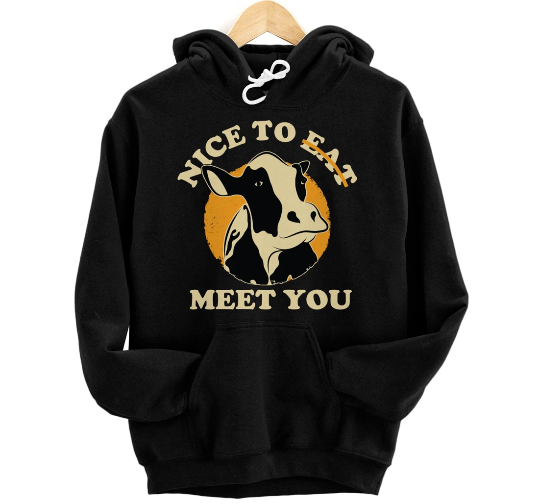 Support Animal Liberation Rights Vegan Activism Cow Graphic Pullover Hoodie