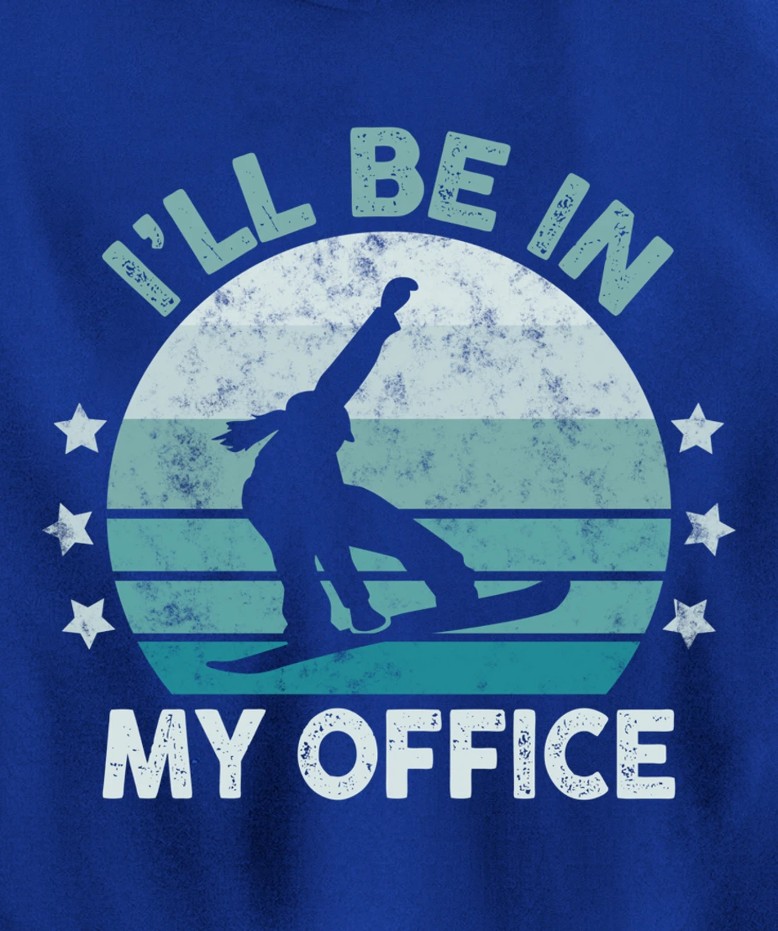 Snowboarding I’ll Be In My Office Winter Ice Sports Retro Pullover Hoodie