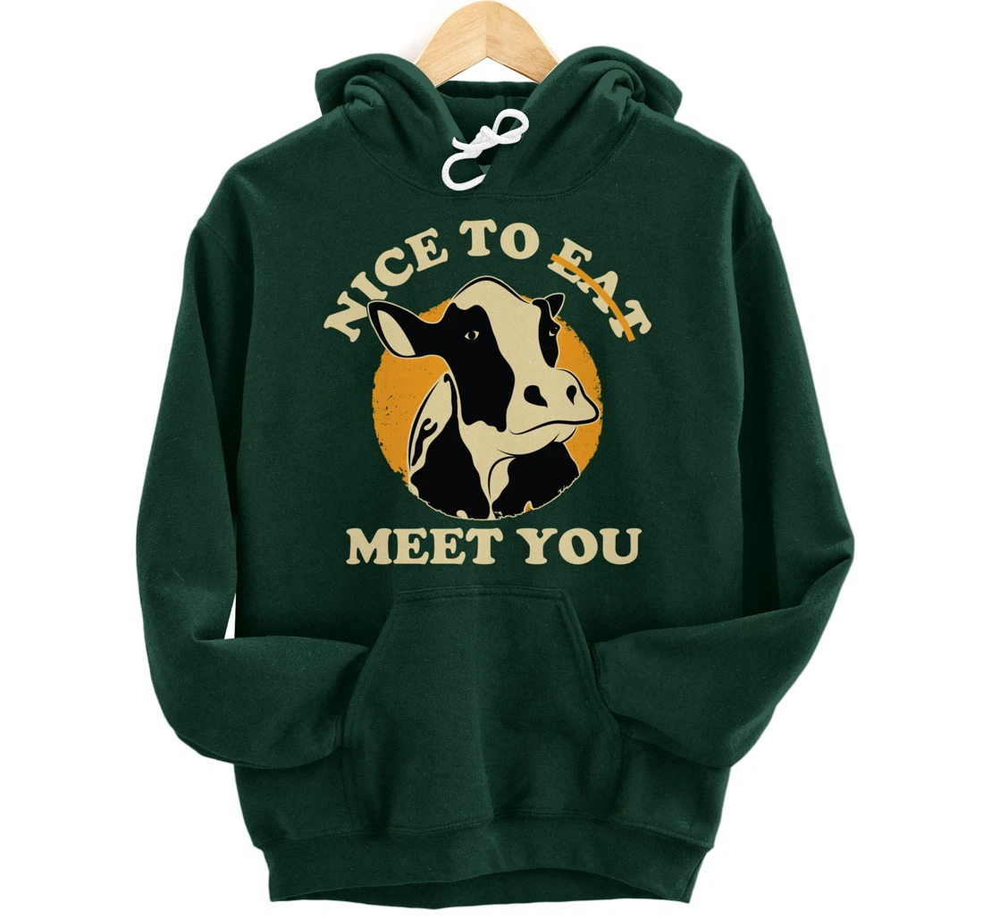 Support Animal Liberation Rights Vegan Activism Cow Graphic Pullover Hoodie