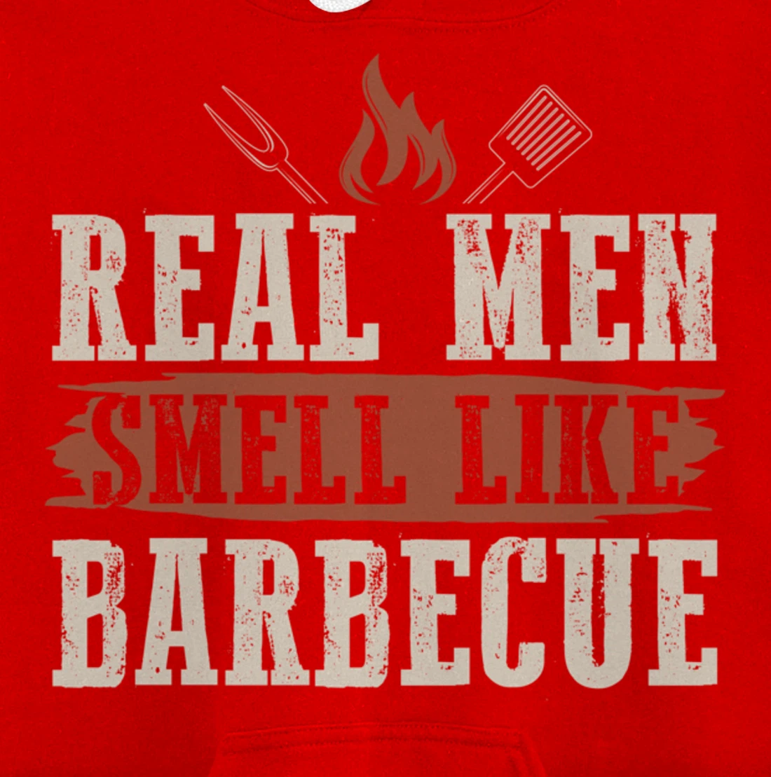 Funny Barbecue Real Men Smell Graphic Boys Meat Smoking BBQ Pullover Hoodie