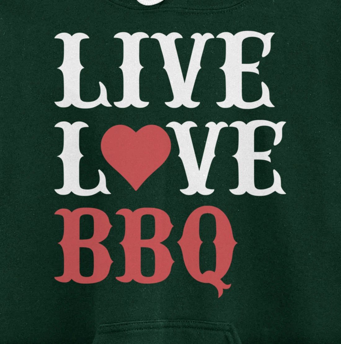 Funny Barbecue Live Love Graphic Women Men Meat Smoking BBQ Pullover Hoodie
