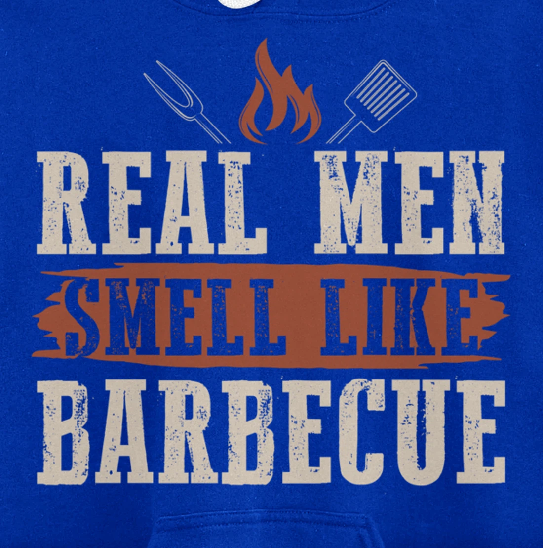 Funny Barbecue Real Men Smell Graphic Boys Meat Smoking BBQ Pullover Hoodie