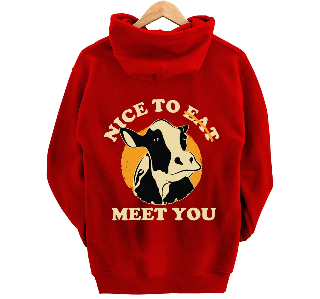 Support Animal Liberation Rights Vegan Activism Cow Graphic Pullover Hoodie