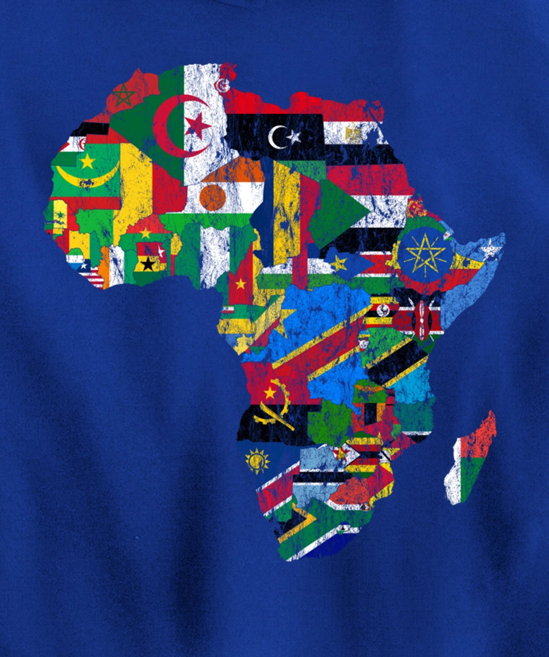 African Flags, African Silhouette, Africa Map, African Pride Pullover Hoodie