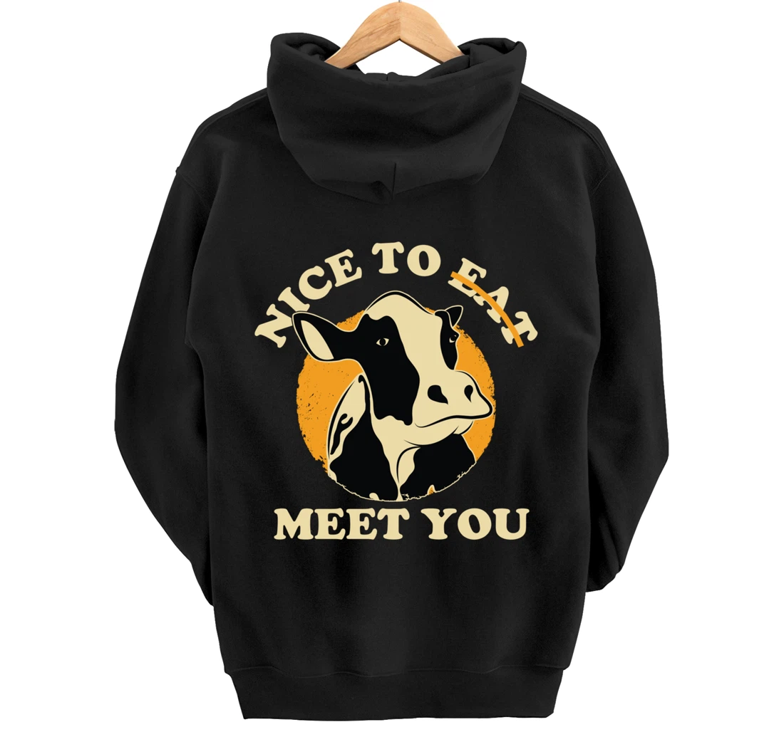 Support Animal Liberation Rights Vegan Activism Cow Graphic Pullover Hoodie