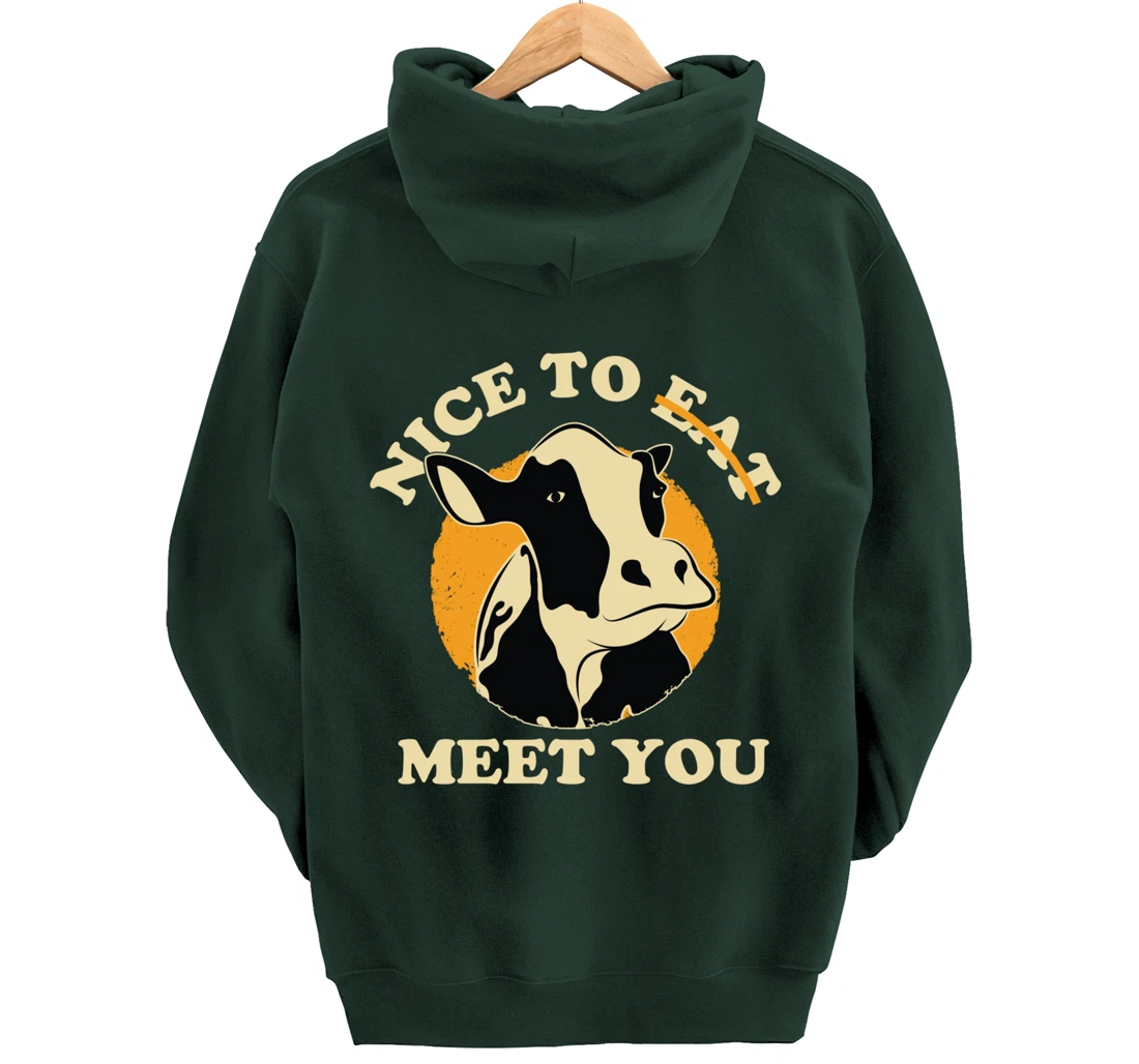 Support Animal Liberation Rights Vegan Activism Cow Graphic Pullover Hoodie