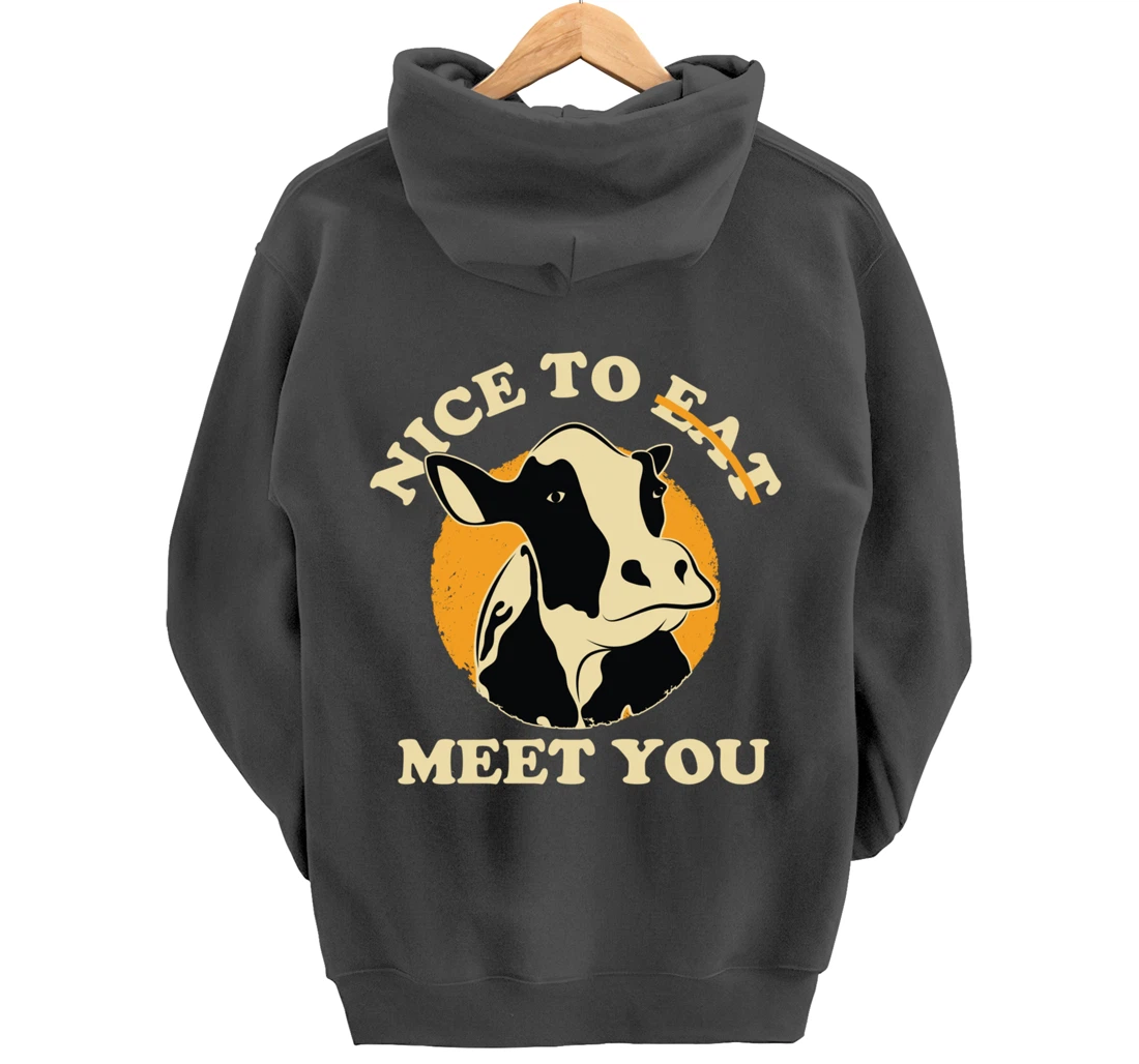 Support Animal Liberation Rights Vegan Activism Cow Graphic Pullover Hoodie