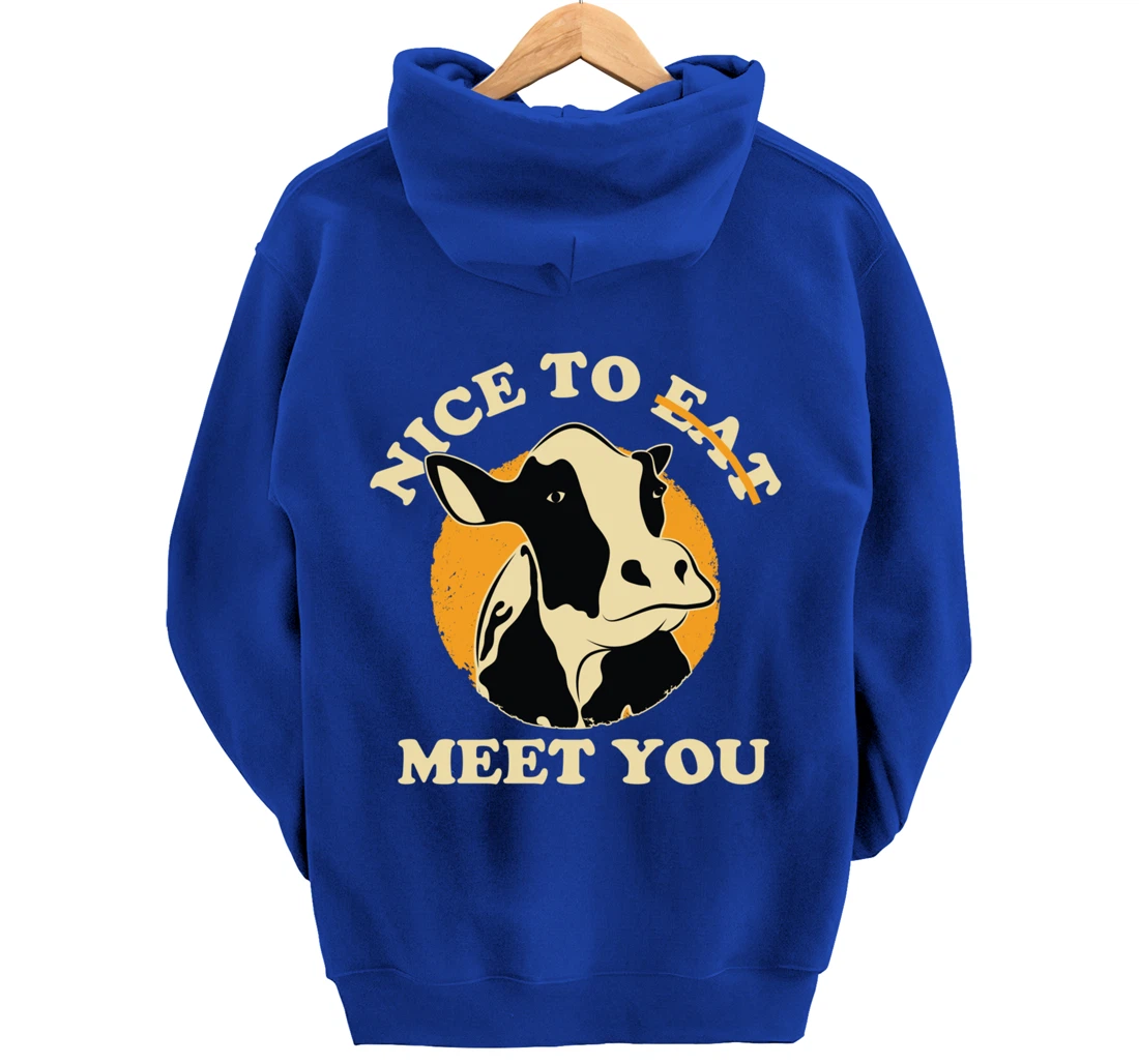 Support Animal Liberation Rights Vegan Activism Cow Graphic Pullover Hoodie