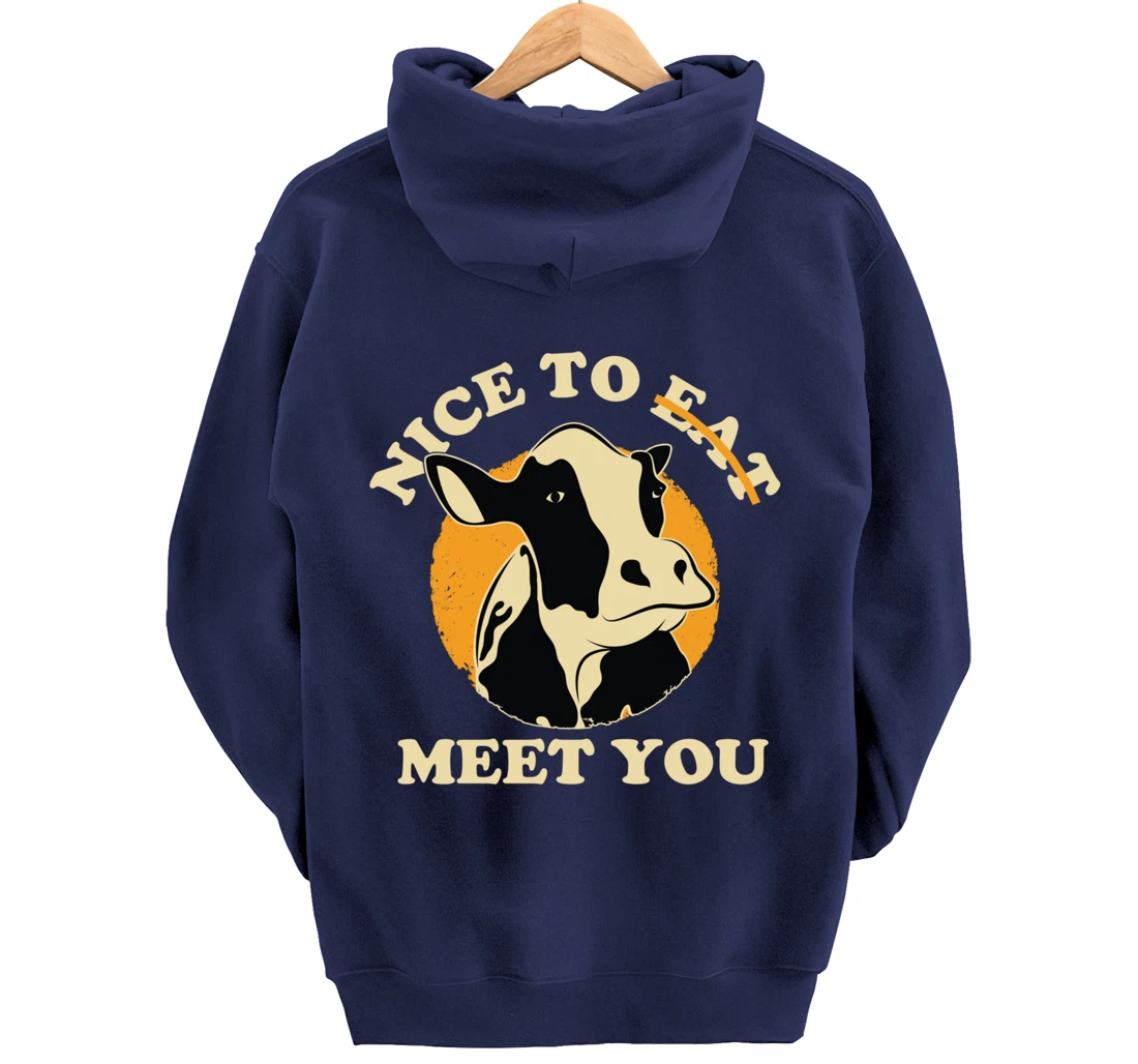 Support Animal Liberation Rights Vegan Activism Cow Graphic Pullover Hoodie