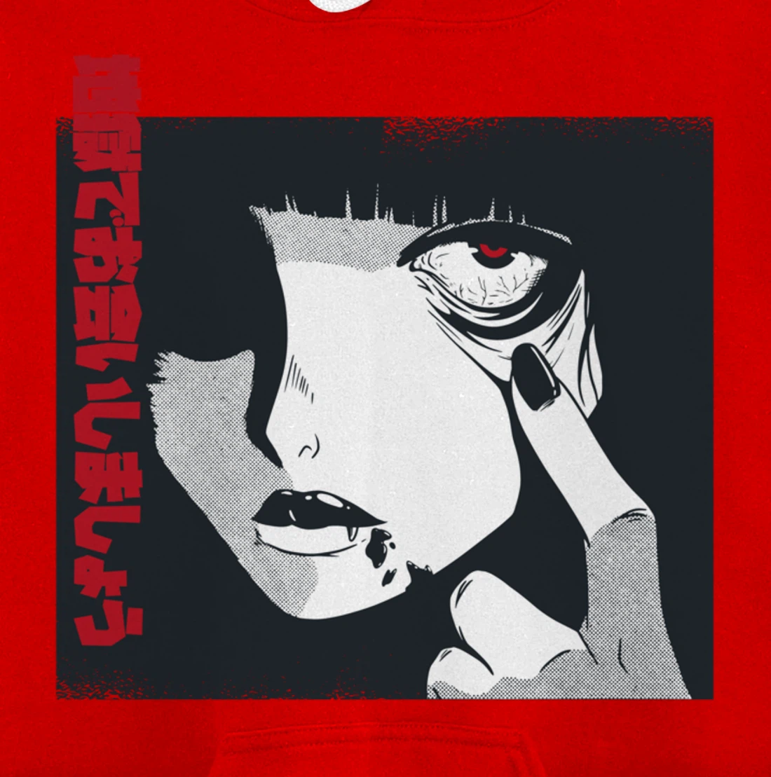 Horror Anime Girl Japanese Vaporwave Egirl Clothes Aesthetic Pullover Hoodie