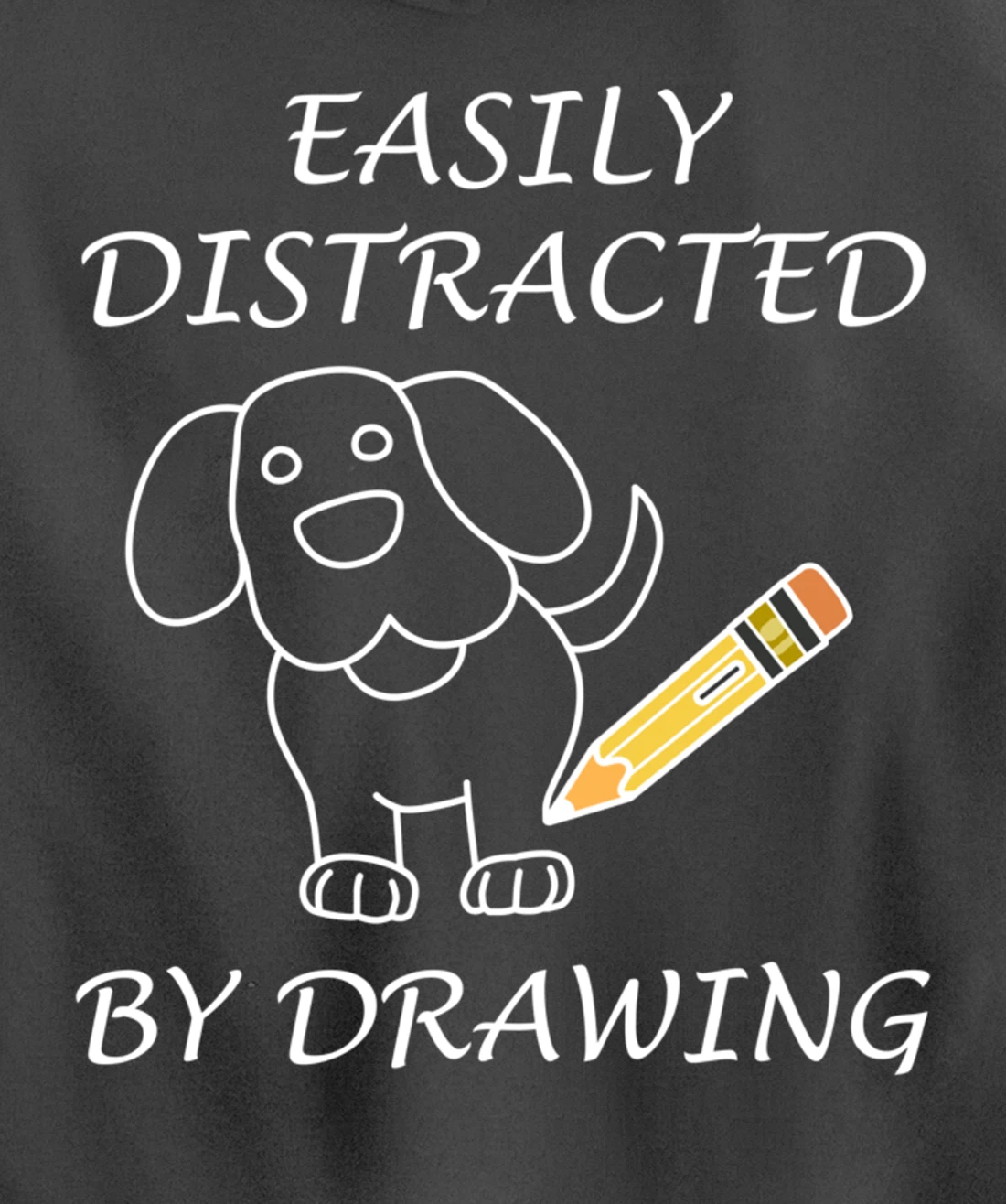 Distracted by Drawing Sketching Illustrator Pullover Hoodie
