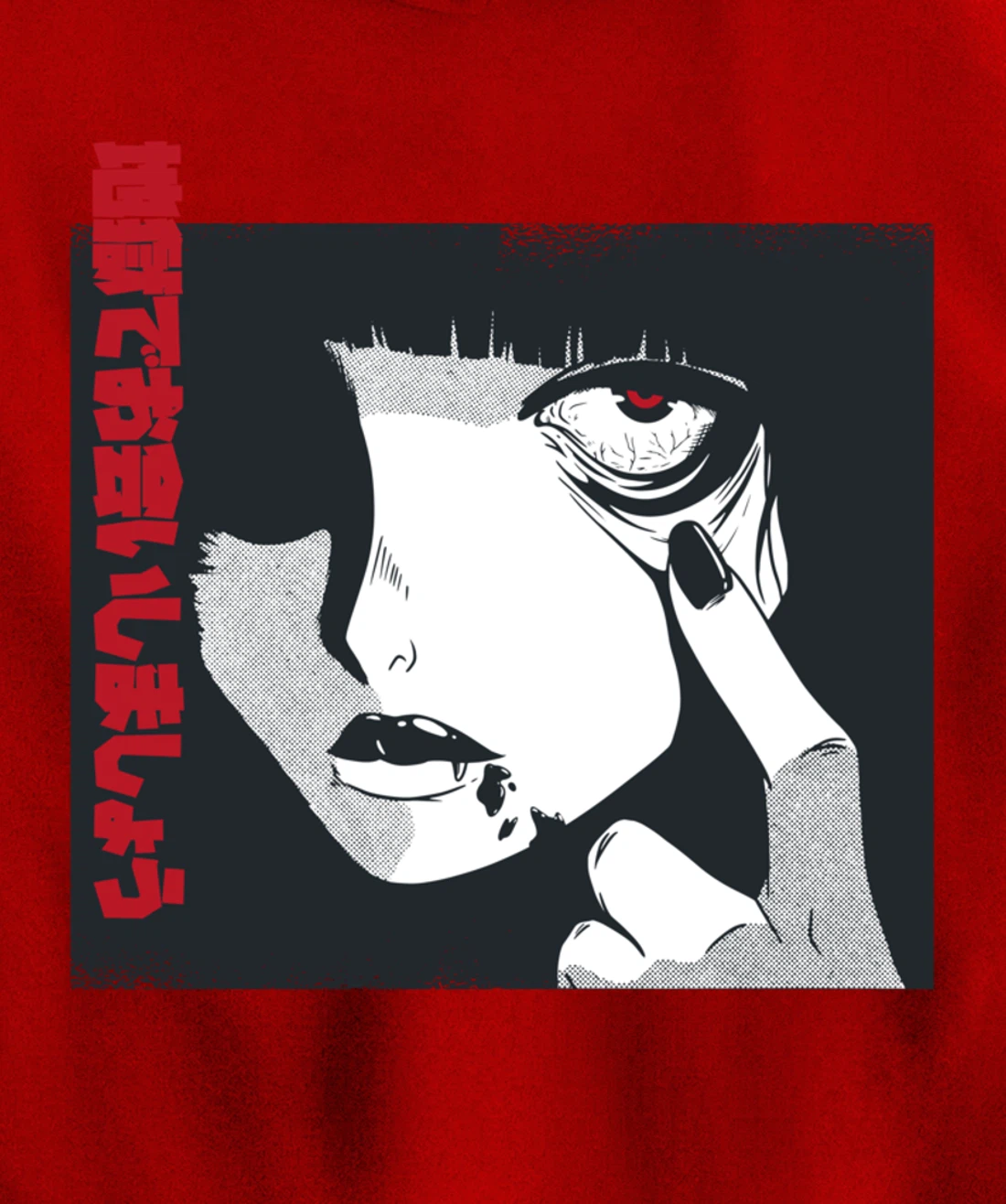 Horror Anime Girl Japanese Vaporwave Egirl Clothes Aesthetic Pullover Hoodie