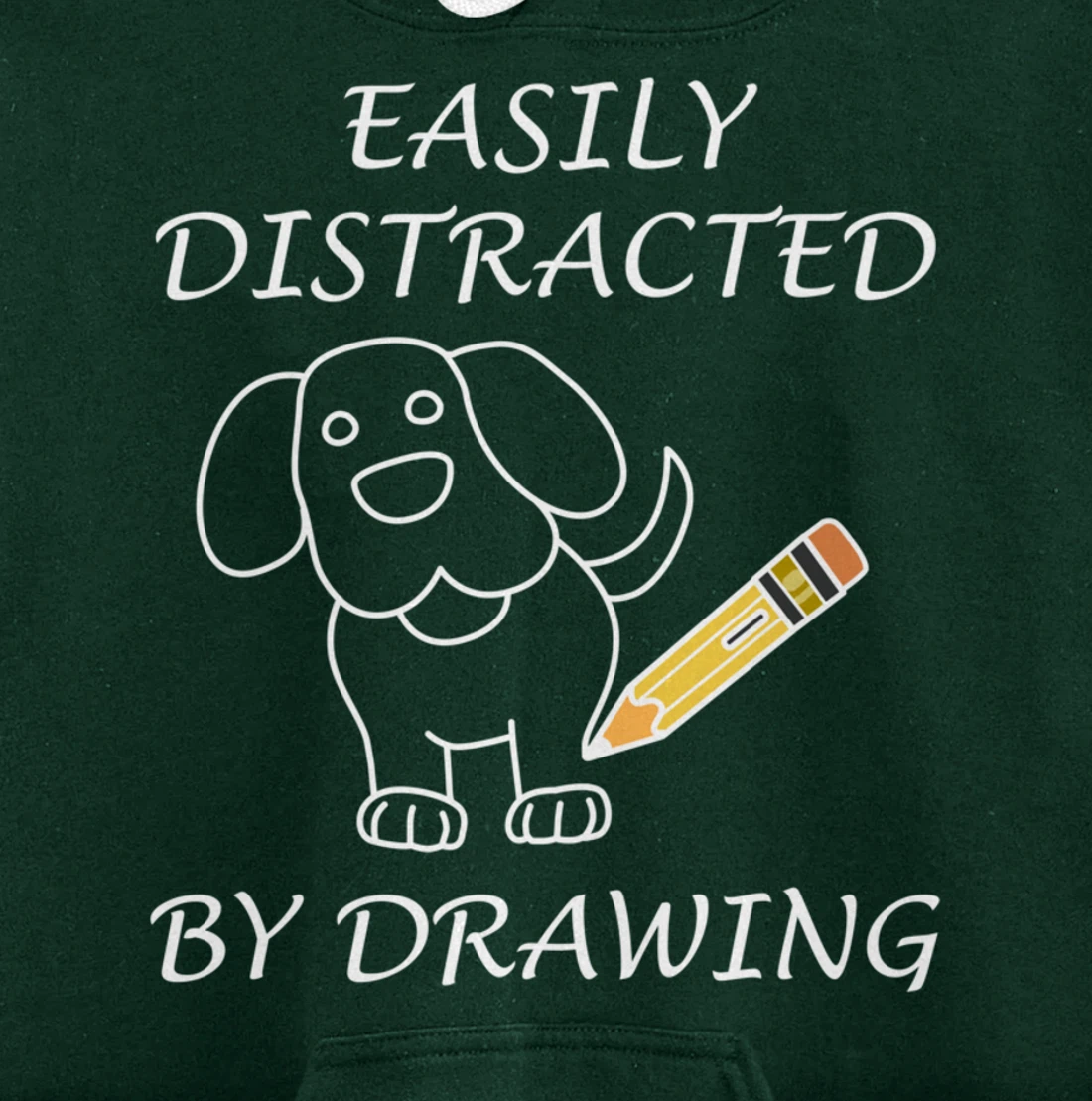 Distracted by Drawing Sketching Illustrator Pullover Hoodie
