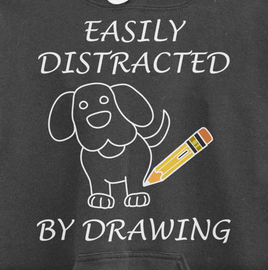 Distracted by Drawing Sketching Illustrator Pullover Hoodie