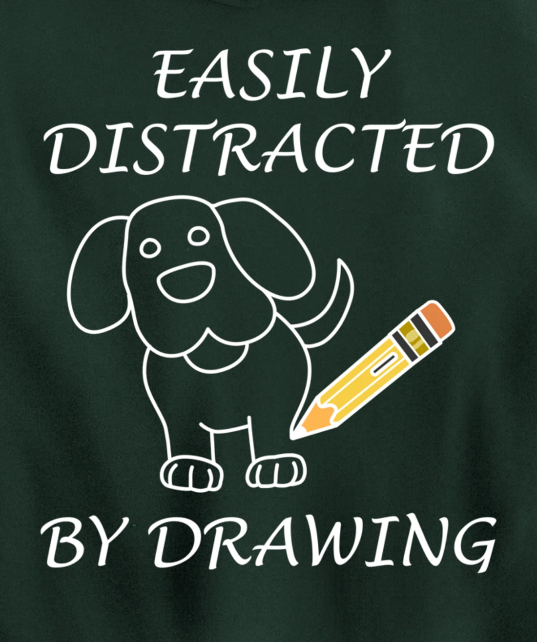 Distracted by Drawing Sketching Illustrator Pullover Hoodie