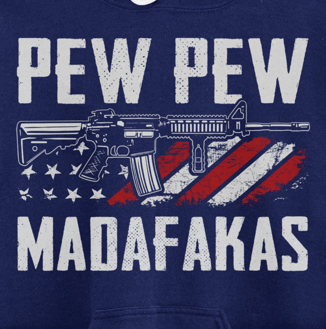 Pew Pew Madafakas - Pro Guns AR15 Owner Funny Gun Joke Pullover Hoodie