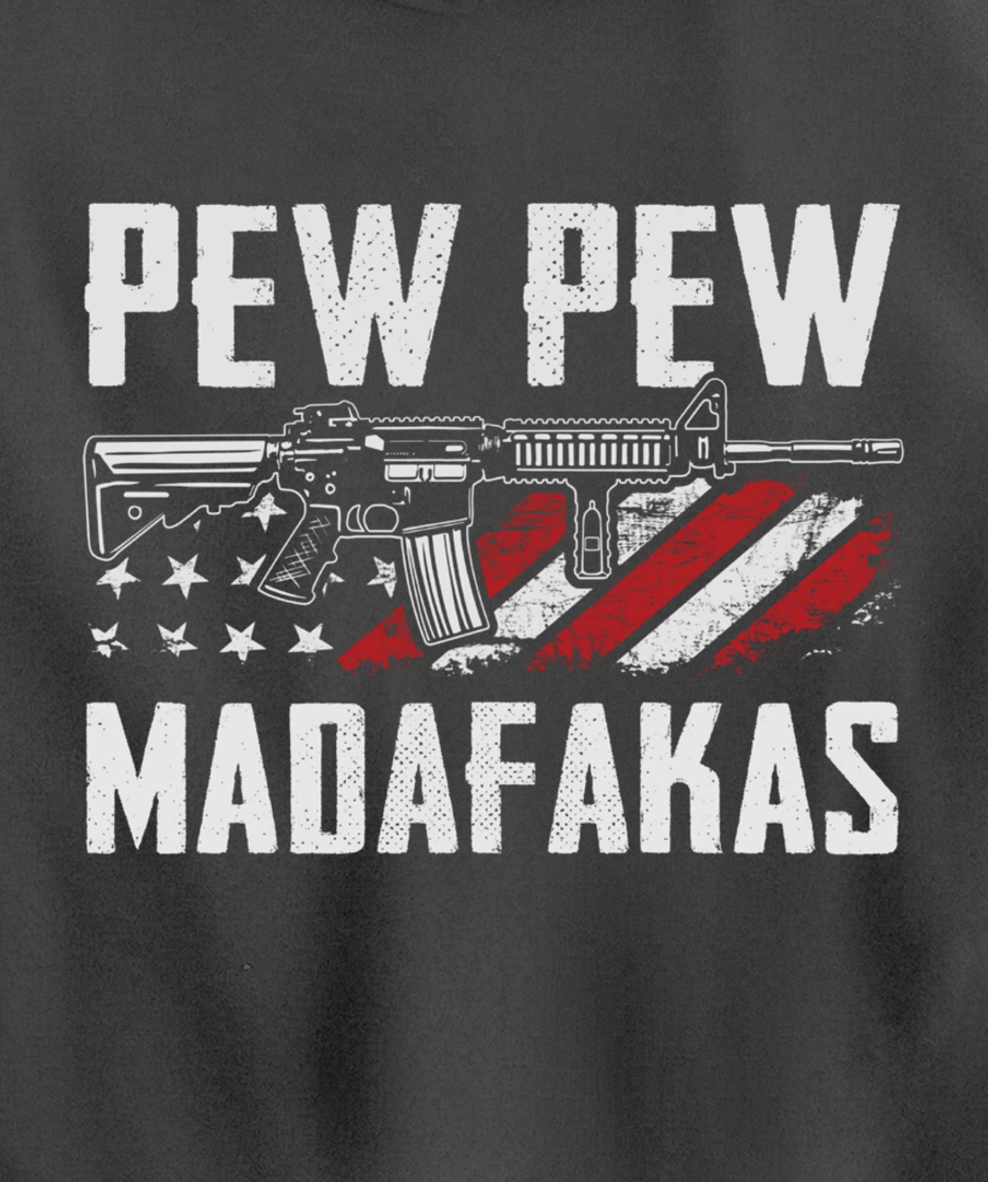 Pew Pew Madafakas - Pro Guns AR15 Owner Funny Gun Joke Pullover Hoodie