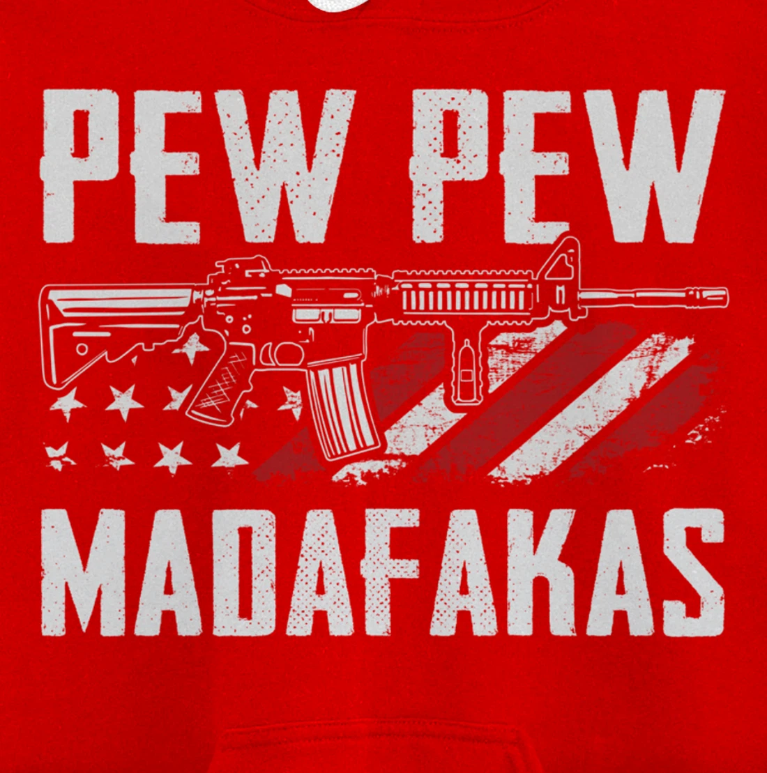 Pew Pew Madafakas - Pro Guns AR15 Owner Funny Gun Joke Pullover Hoodie
