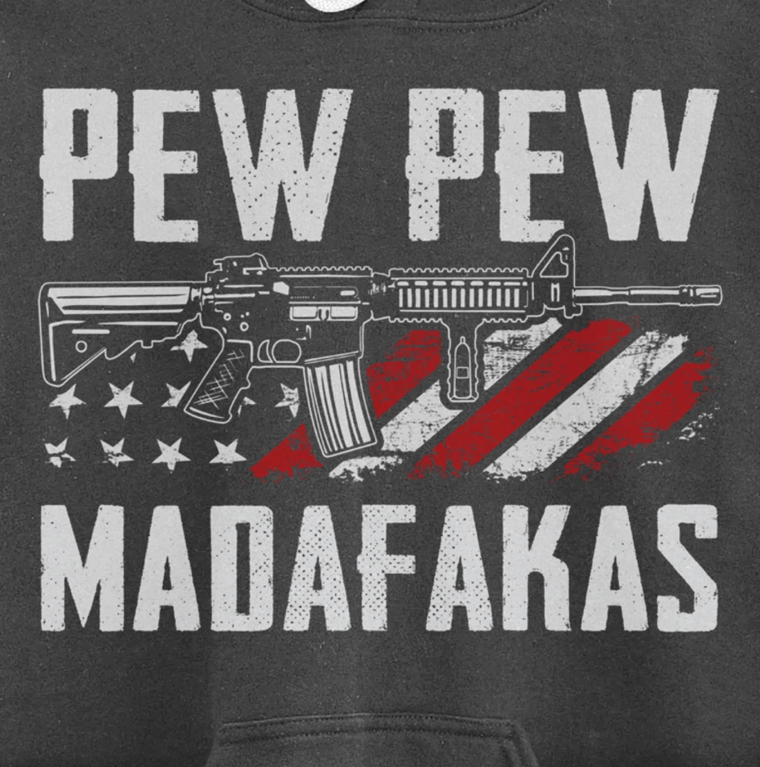 Pew Pew Madafakas - Pro Guns AR15 Owner Funny Gun Joke Pullover Hoodie