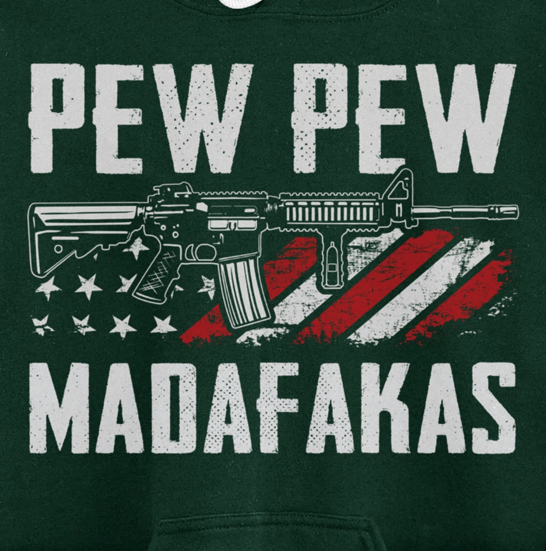 Pew Pew Madafakas - Pro Guns AR15 Owner Funny Gun Joke Pullover Hoodie