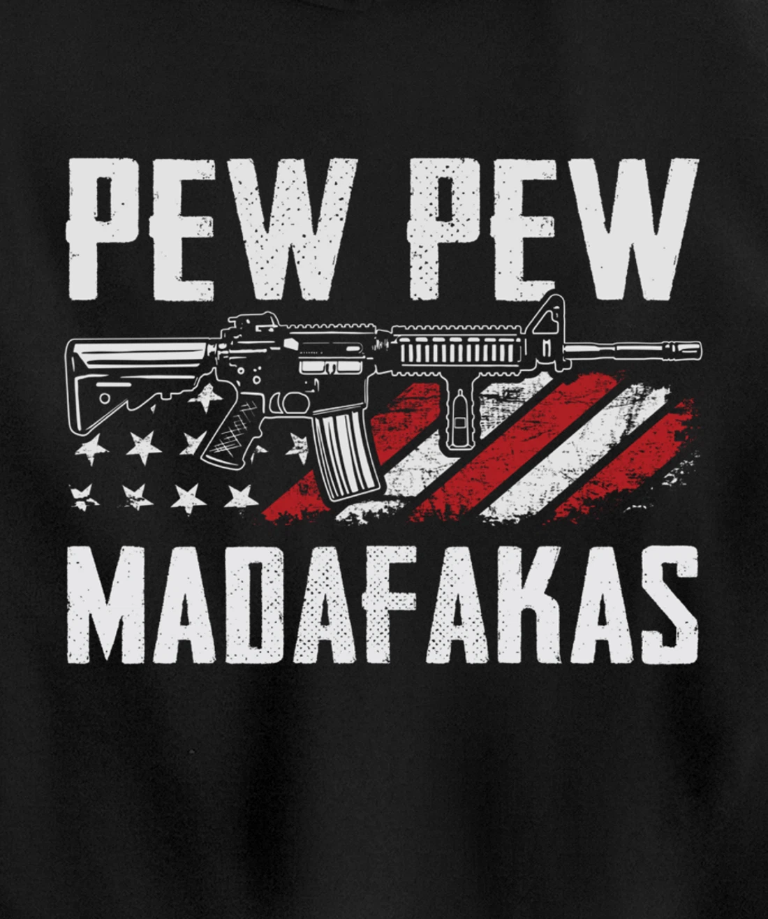 Pew Pew Madafakas - Pro Guns AR15 Owner Funny Gun Joke Pullover Hoodie