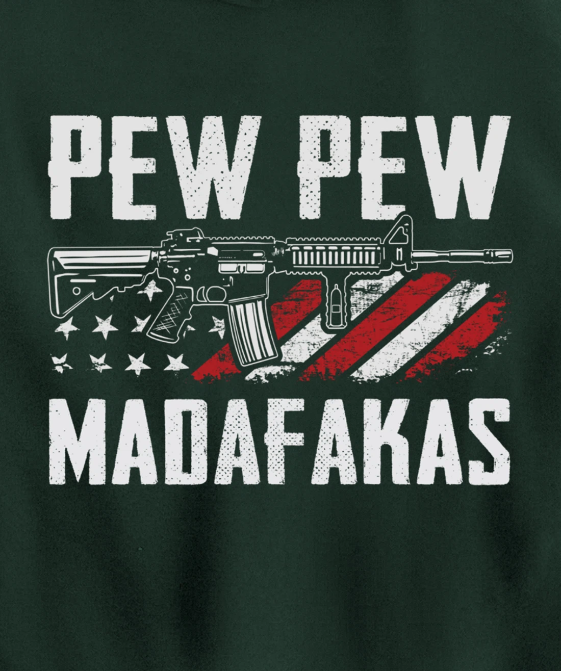 Pew Pew Madafakas - Pro Guns AR15 Owner Funny Gun Joke Pullover Hoodie