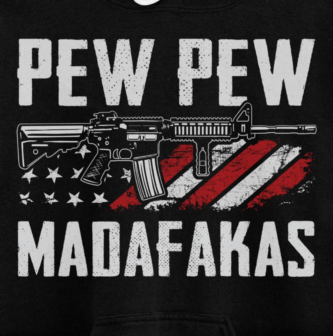 Pew Pew Madafakas - Pro Guns AR15 Owner Funny Gun Joke Pullover Hoodie
