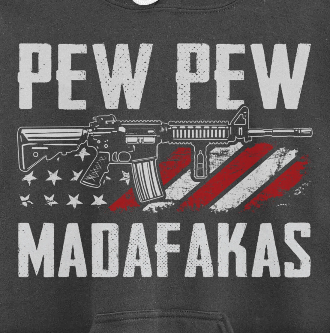 Pew Pew Madafakas - Funny Pro Guns 2nd Amendment - ON BACK Pullover Hoodie