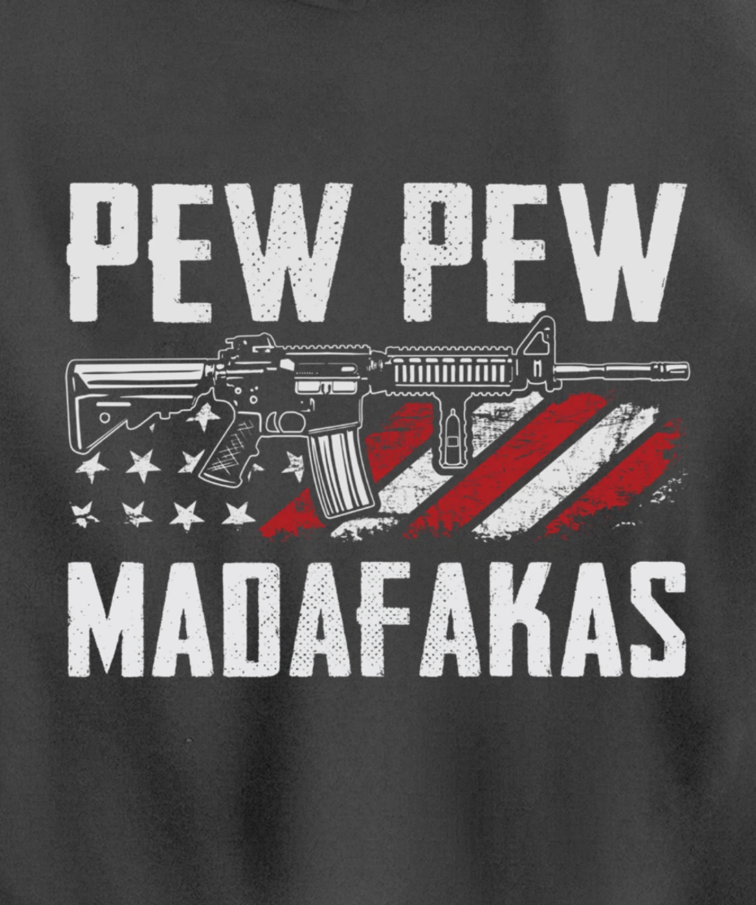 Pew Pew Madafakas - Funny Pro Guns 2nd Amendment - ON BACK Pullover Hoodie