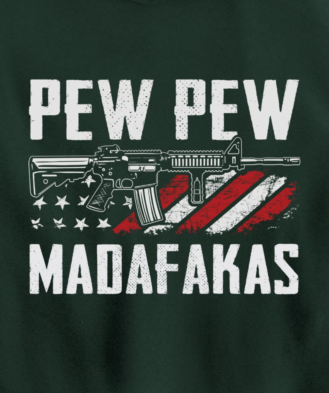 Pew Pew Madafakas - Funny Pro Guns 2nd Amendment - ON BACK Pullover Hoodie