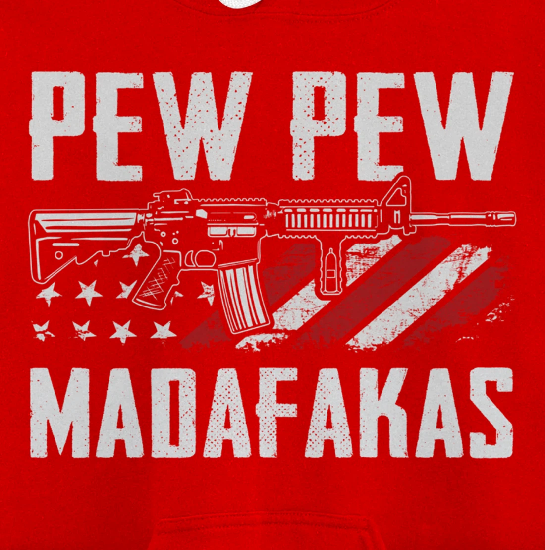Pew Pew Madafakas - Funny Pro Guns 2nd Amendment - ON BACK Pullover Hoodie