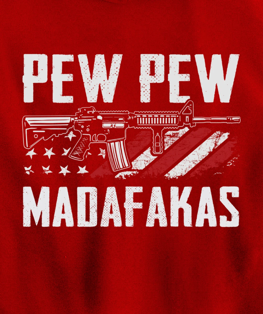 Pew Pew Madafakas - Pro Guns AR15 Owner Funny Gun Joke Pullover Hoodie