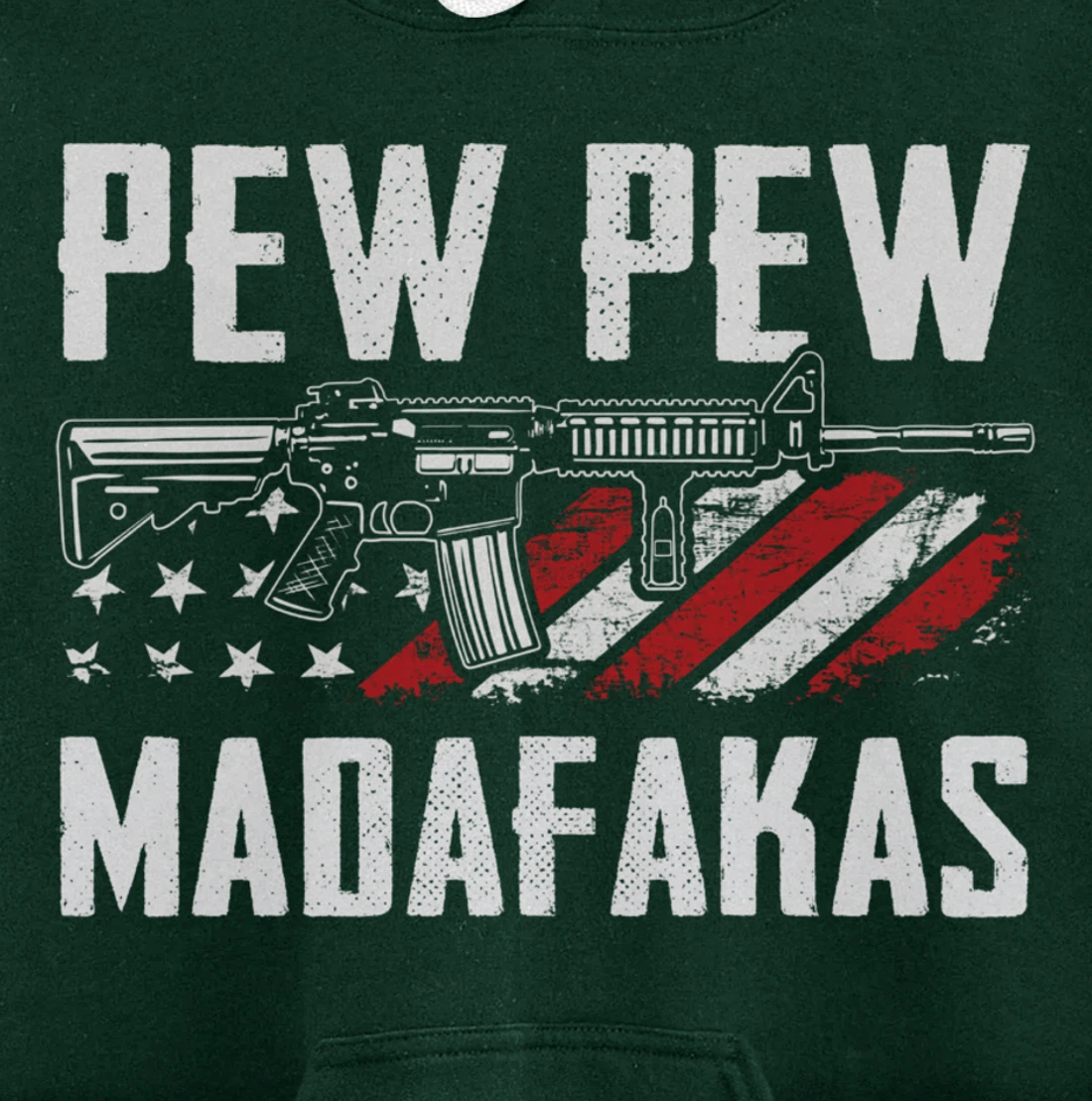 Pew Pew Madafakas - Funny Pro Guns 2nd Amendment - ON BACK Pullover Hoodie