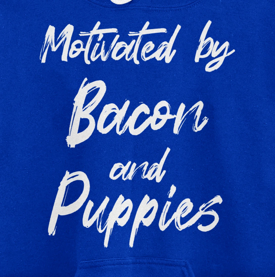 Motivated By Bacon And Puppies, Funny Bacon, Funny Puppy Pullover Hoodie
