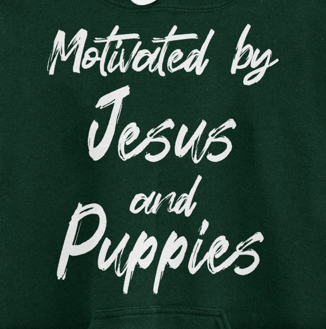 Motivated By Jesus And Puppies, Funny Jesus, Funny Puppy Pullover Hoodie