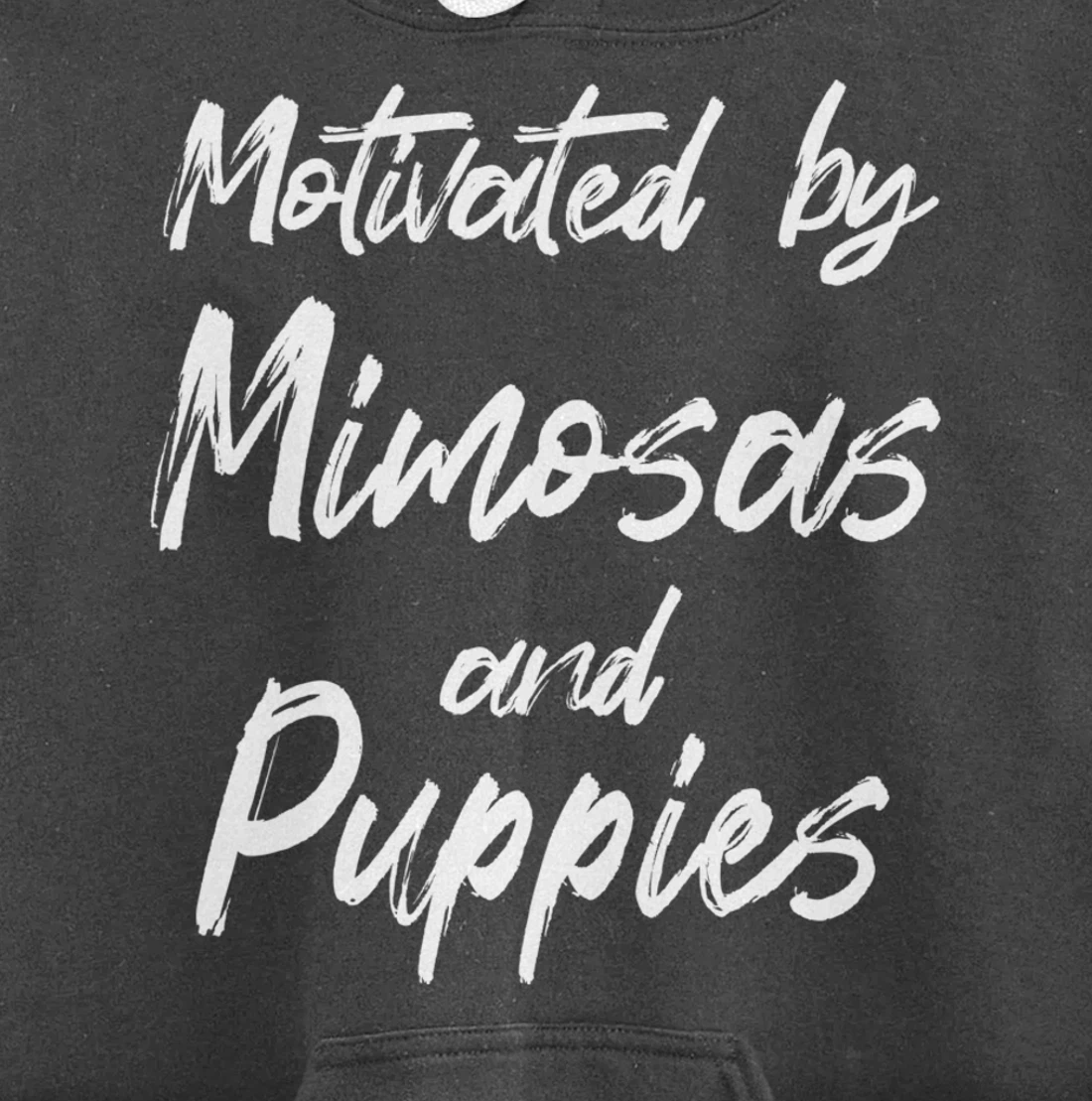 Motivated By Mimosas And Puppies, Funny Mimosa, Funny Puppy Pullover Hoodie