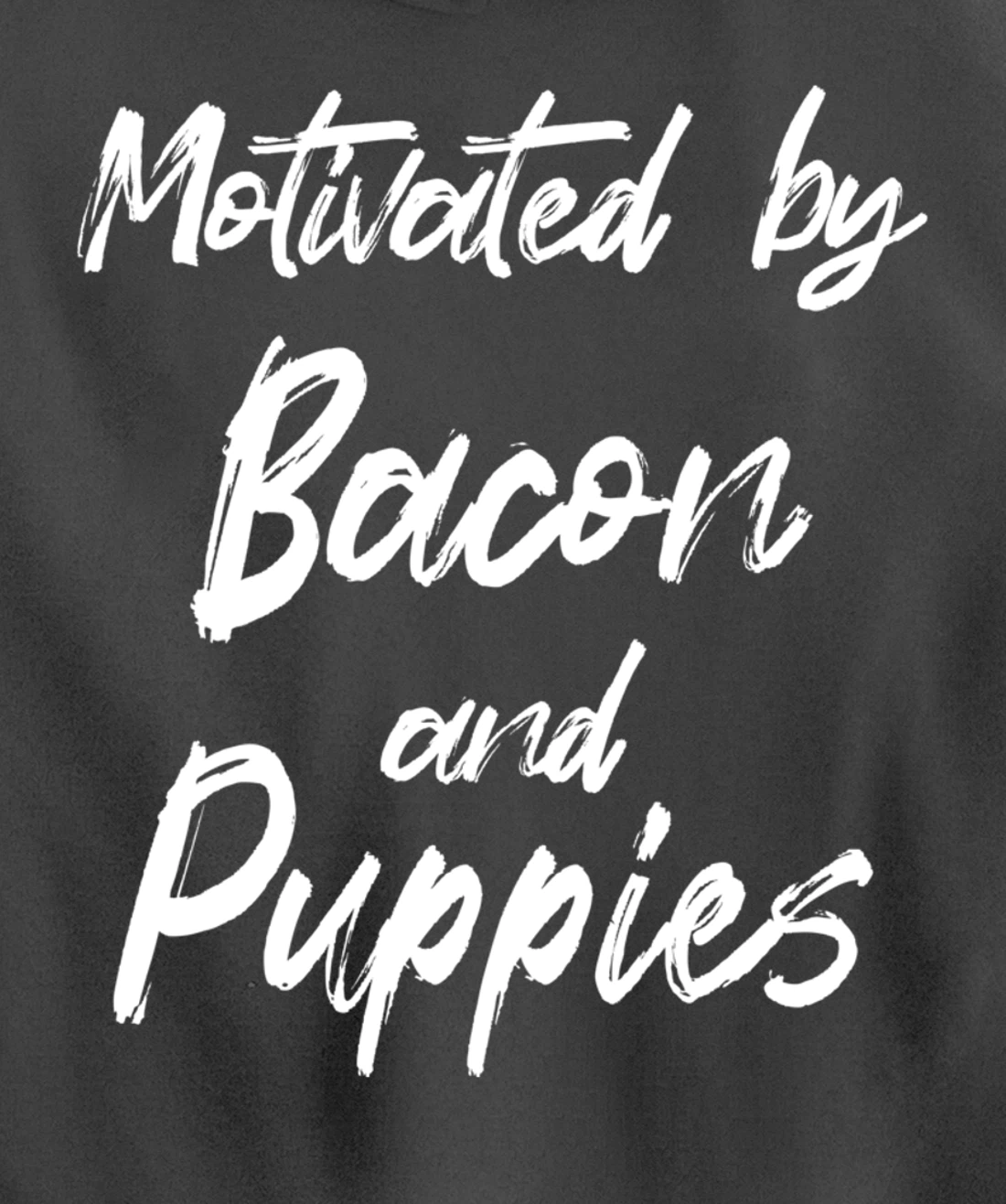 Motivated By Bacon And Puppies, Funny Bacon, Funny Puppy Pullover Hoodie