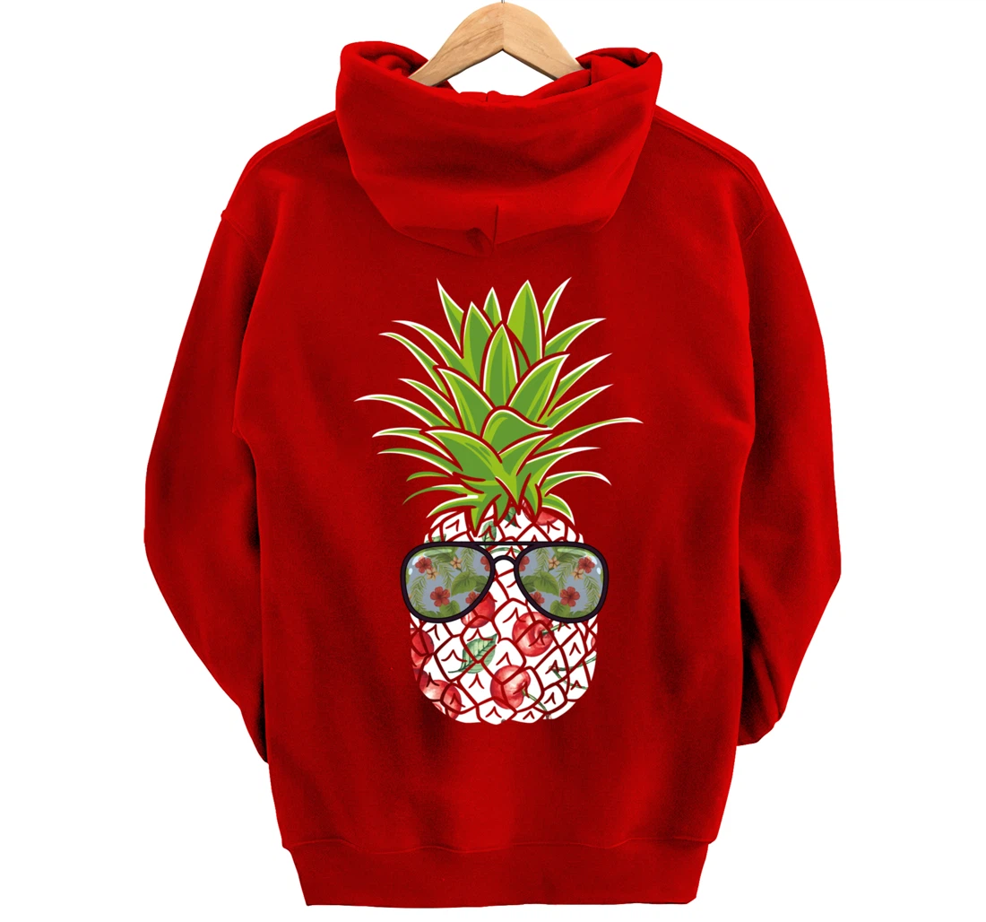 Funny Pineapple Cherry Cool Pineapple Awesome Sunglasses Pullover Hoodie