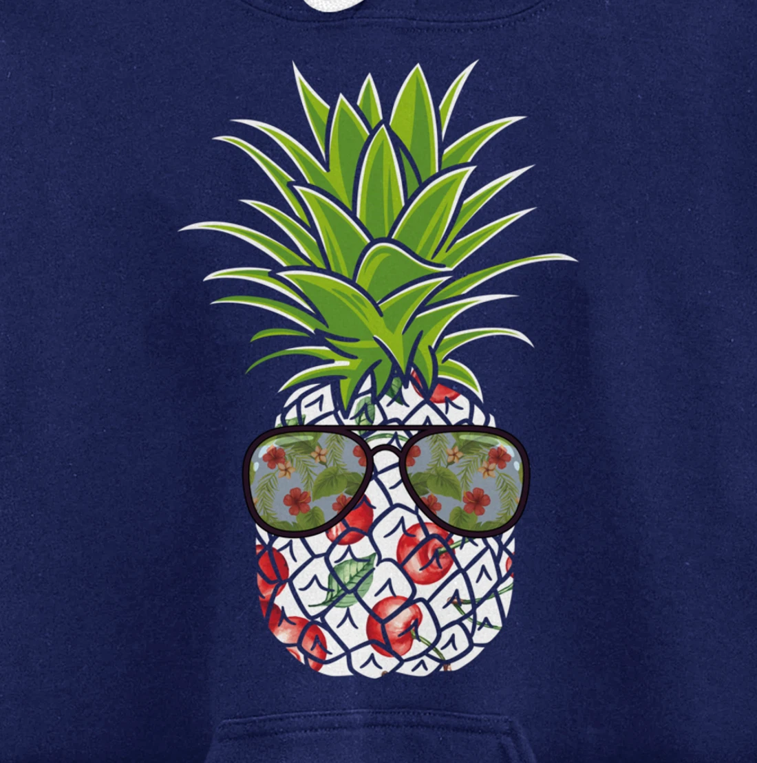 Funny Pineapple Cherry Cool Pineapple Awesome Sunglasses Pullover Hoodie