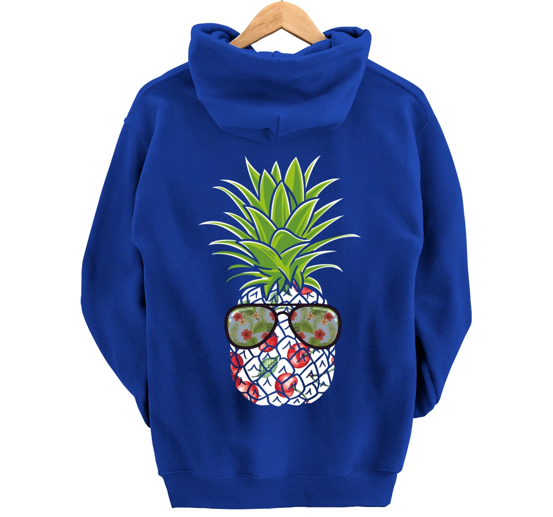 Funny Pineapple Cherry Cool Pineapple Awesome Sunglasses Pullover Hoodie